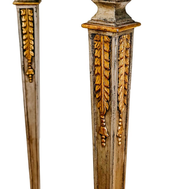 Late 20th Century Maitland-Smith Silver Leaf & Gilt Neoclassical Demilune Console Table For Sale - Image 13 of 18