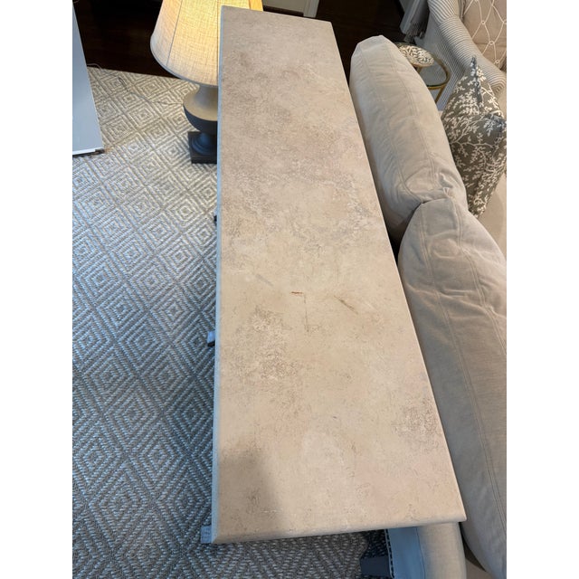 Slate Gray Rustic Iron Console Table For Sale - Image 8 of 9
