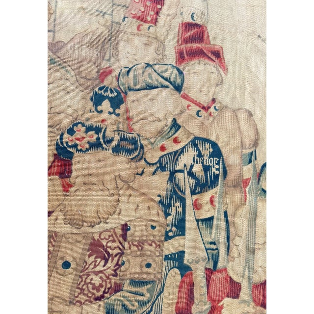 Large Antique Gothic Adaptation the War of Troy Tapestry French Europe Tapestry For Sale In New York - Image 6 of 18