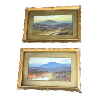Vintage English Coastal Landscapes - A Pair For Sale