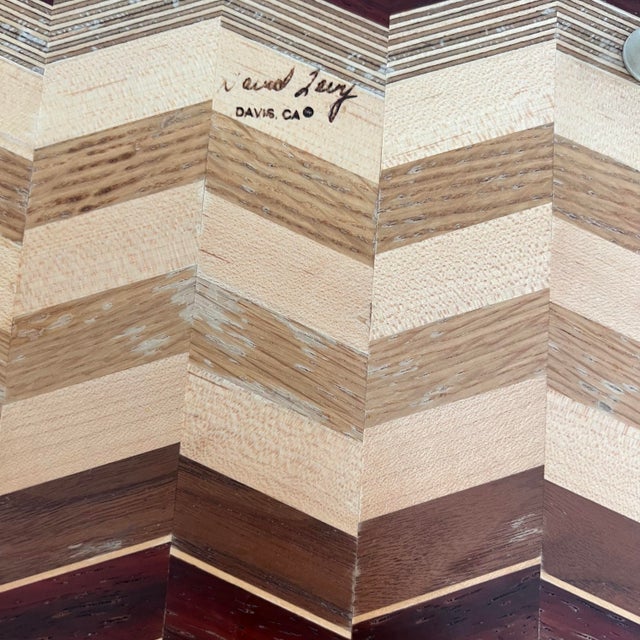 2000 - 2009 Exotic Wood Chevron Cutting Board by David Levy For Sale - Image 5 of 8