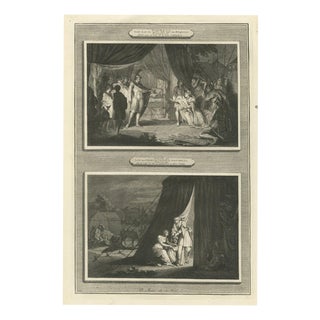 Pieter Mortier, Judith Before Holofernes and Judith Beheads Holofernes, 1700, Engraving For Sale