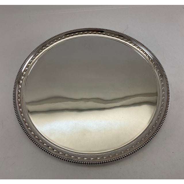 Silver Wonderful Beaded Salver For Sale - Image 16 of 17