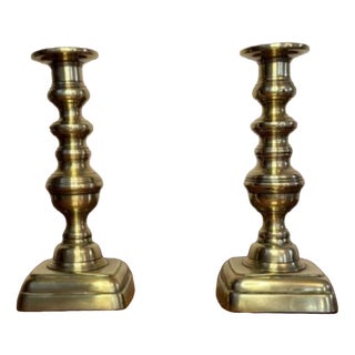 Brass Candlesticks, 1860, Set of 2 For Sale