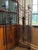 Each panel measures 26” wide x 5” deep x 82“ height at center. Wrought Iron two part folding screen shows elaborate...