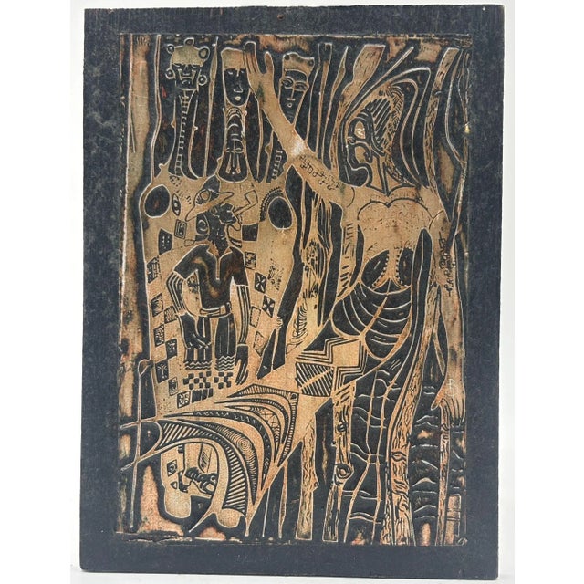 Wood Bruce Onobrakpeya, Mamiwata Voyage I, 1976, Metal Relief For Sale - Image 7 of 7