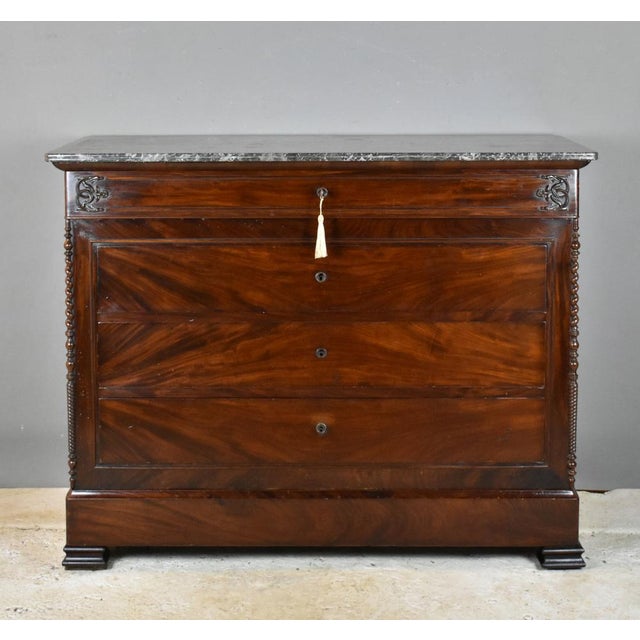 19th Century French Mahogany Chest of Drawers For Sale - Image 16 of 17