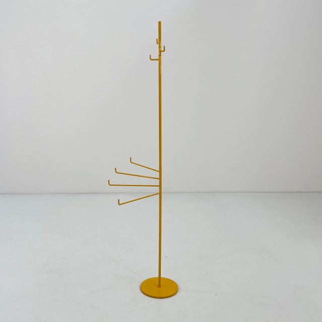 Yellow Standing Towel Holder in Metal from Symbolbath, 1980s For Sale - Image 9 of 9
