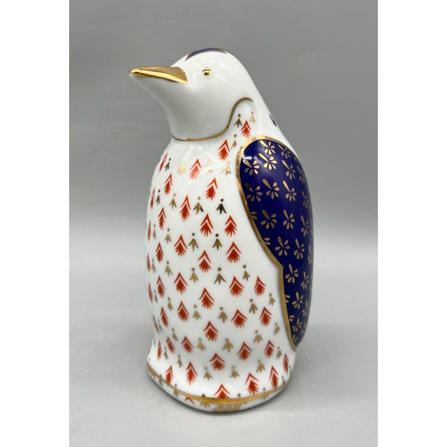Japanese 1980s Japanese Tapestry Collection Porcelain Penguin Figurine – Imari Style / Grandmillennial For Sale - Image 3 of 11