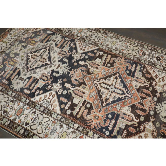 Early 20th Century Gallery Size Geometric Antique Persian Bakhtiari Rug - 5'7" x 13' For Sale - Image 5 of 10