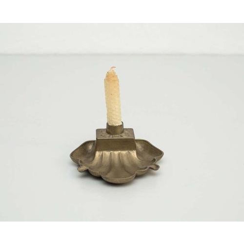 Rustic Brass Candleholder, Spain, 1970s For Sale - Image 10 of 11