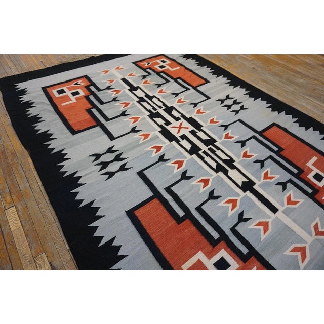 1930s Chimayo Southwestern Style Carpet ( 7'2" x 11'2" - 230 x 340 ) For Sale - Image 9 of 11