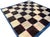 Handmade Reversible Cotton Vegetable Dyed Cream, Brown and Blue Checker Board Area Rug-8'x8' For Sale - Image 6 of 12