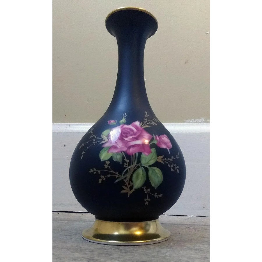 Vintage Mid 20th Century Rosenthal Black Matte Porcelain