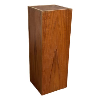 1970s Danish Teak Wood Pedestal For Sale