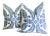 Vervain “Chappell” in Delft Blue Down Filled Pillows- a Pair For Sale