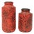 Red Fat Lava Vases from Scheurich Jura, West Germany, 1960s, Set of 2 For Sale