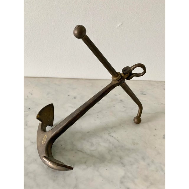 Vintage Brass Anchor Paperweight For Sale - Image 4 of 9