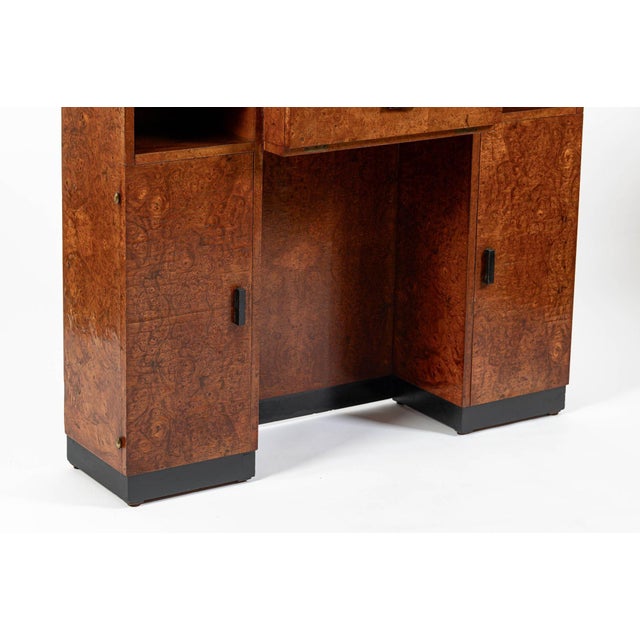 American Art Deco Birdseye Maple Vanity Cabinet or Dressing Table, Circa 1930 For Sale - Image 11 of 18