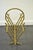 Vintage Italian Hollywood Regency Gold Gilt Metal Faux Bamboo Magazine Rack For Sale - Image 4 of 10