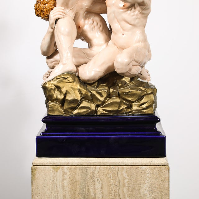 Ceramic Early Neo-Classical Meissen Porcelain Sculpture of Samson & the Phillistines For Sale - Image 7 of 18