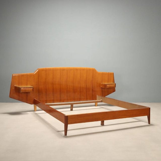 Vintage Double Bed in Mahogany with Bedside Tables, 1950s For Sale - Image 11 of 11