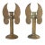 Vintage Brass Angel Wing Candle Holders - a Pair For Sale