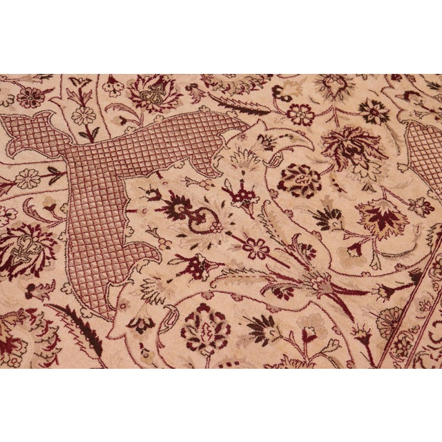 Shabby Chic Shabby Chic 1990's Pak-Persian Beige/Red Wool Rug - 9'1'' X 12'0'' For Sale - Image 3 of 9