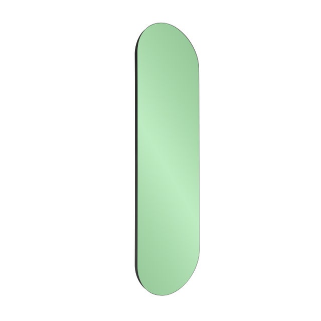 Kenneth Ludwig Chicago Balducci Oval Emerald Green Mirror Long For Sale - Image 4 of 10