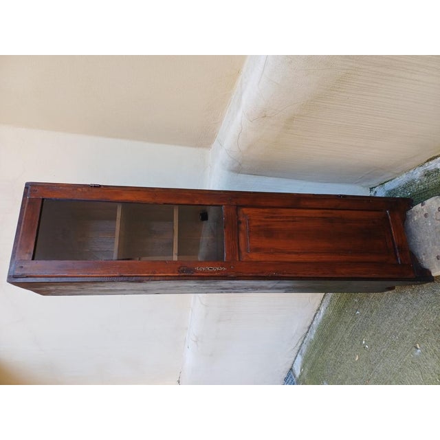 Brown Small Tuscan Chestnut Display Cabinet, Early 1900s For Sale - Image 8 of 18