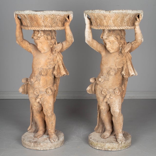 French Garden Statue Planters a Pair Chairish