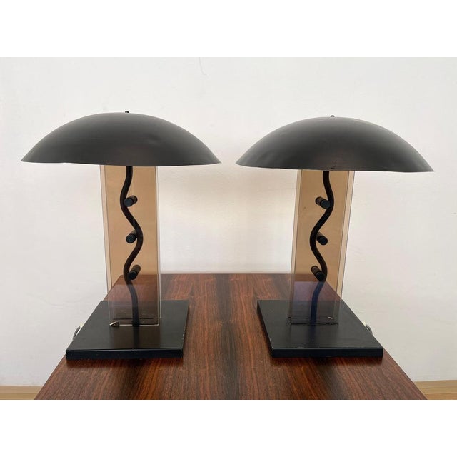 1980s Large Mid-Century Table Lamps from Kamenicky Senov, 1980s, Set of 2 For Sale - Image 5 of 9