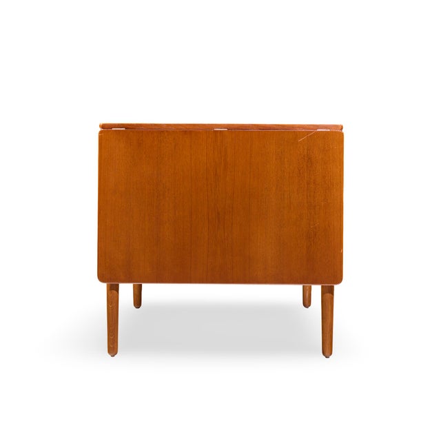 Andreas Tuck Hans Wegner for Andreas Tuck at-305 Mid Century Danish Teak Drop Side Desk For Sale - Image 4 of 13