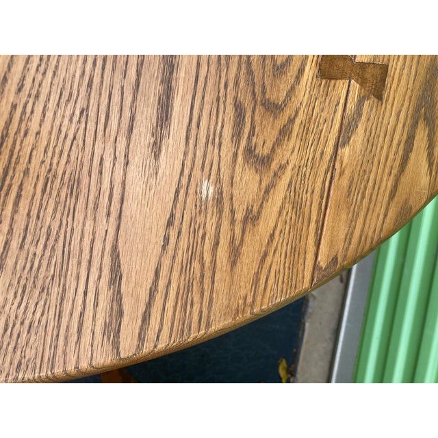 Mid 20th Century Mid-20th Century Round Oak Dinette and Four Chairs by Russell Wright for Conant Ball - Set of 5 For Sale - Image 5 of 11