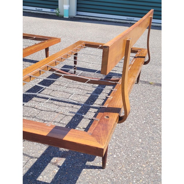 1950s Fine Pair of Mid Century Modern Signed Daybeds For Sale - Image 16 of 18