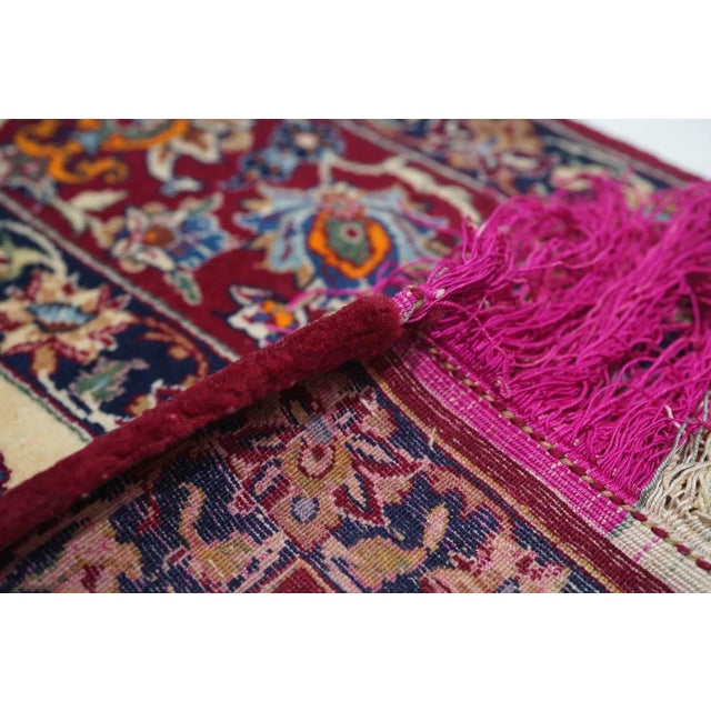 Textile Extremely Fine Persian Isfahan Wool and Silk Rug 3'4'' X 5'0" For Sale - Image 7 of 12