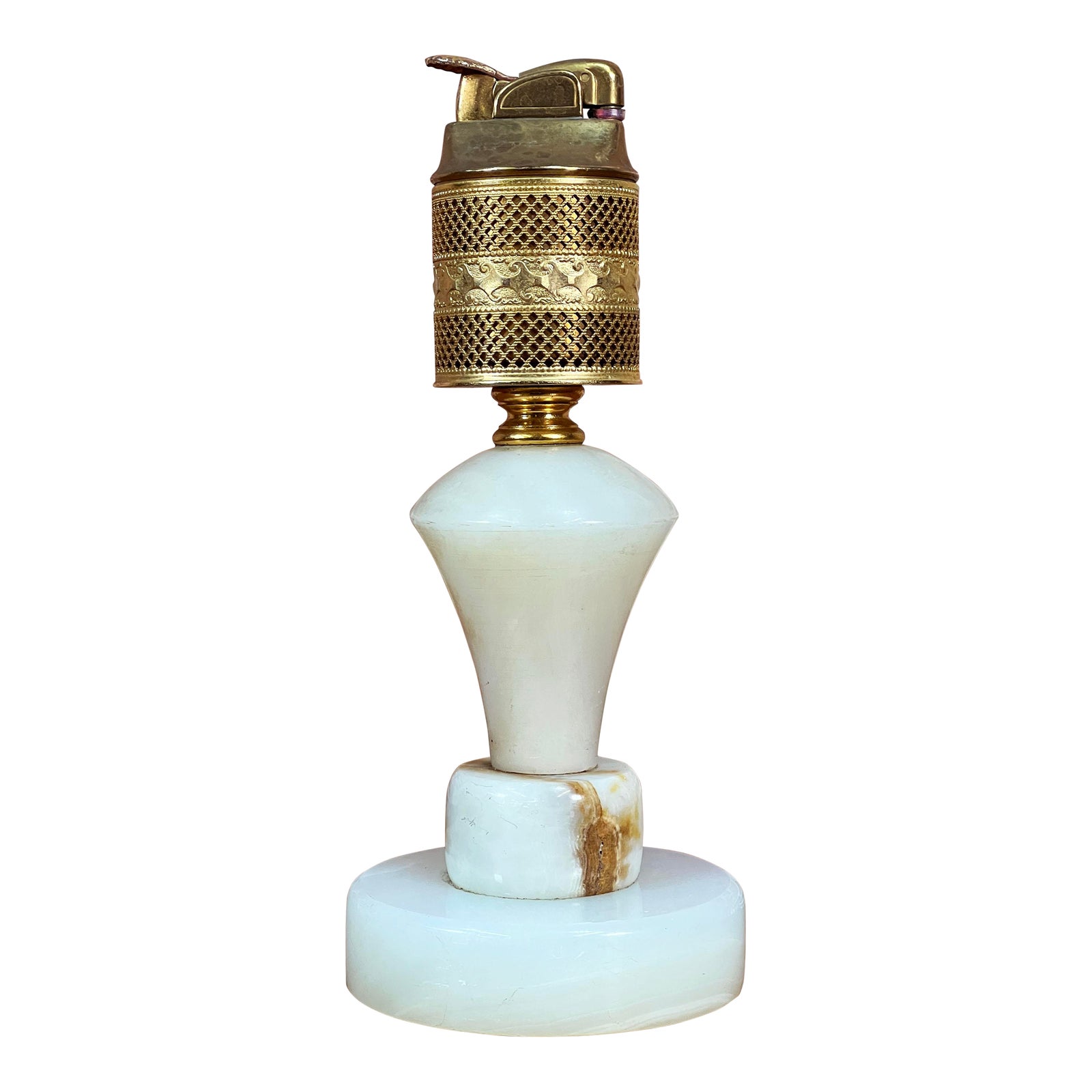 アンティーク雑貨 Spanish Old Evantaille. Vintage EVANS USA Egg Shaped Table Lighter From the 50s
