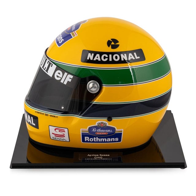 Ayrton Senna F1 1994 Edition Racing Helmet Replica by Sid Mosca, 2010s For Sale - Image 3 of 18
