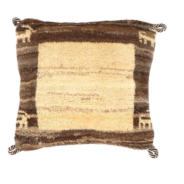 Traditional Persian Gabbeh Lori Baft Pillow Pg 99 For Sale - Image 3 of 3