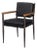 Mid-Century Modern Black Leather Armchair For Sale