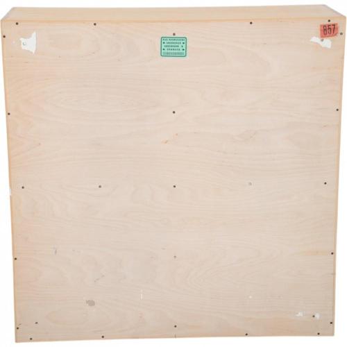 Wood Vintage Bookcase in Elm with Glass Doors by Mogens Koch, 1970s For Sale - Image 7 of 11