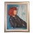 Vintage Framed Self Portrait Oil Painting of a Red Headed Women For Sale