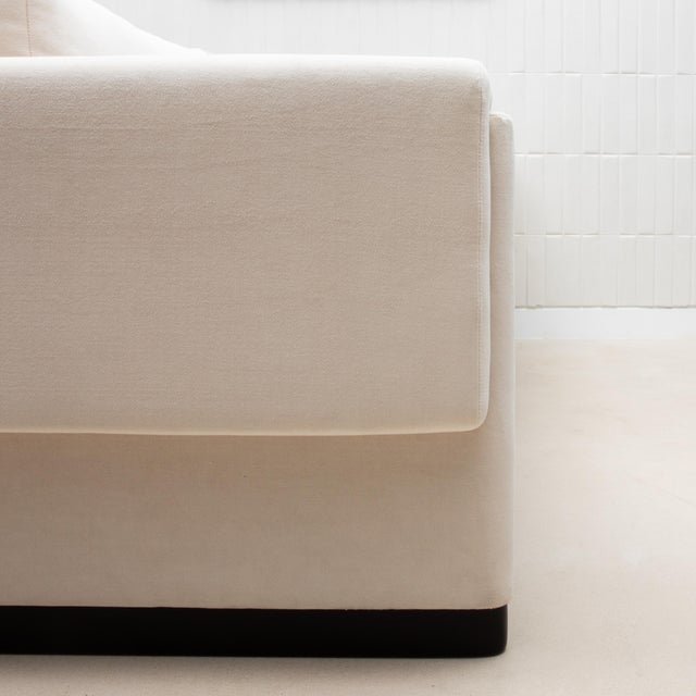 Modern Cream Velvet Sofa by Mogul For Sale - Image 9 of 10