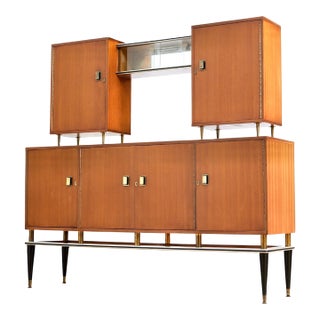 Vintage 1950s Italian Buffet Liquor Cabinet For Sale