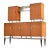 Vintage 1950s Italian Buffet Liquor Cabinet For Sale