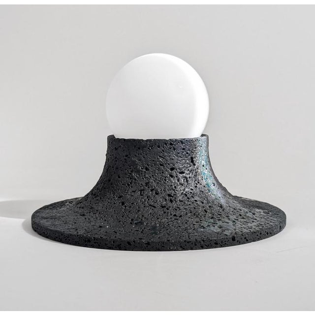Basalte Glazed Lava Stone Wall Lamp by Clemence Birot For Sale - Image 18 of 18
