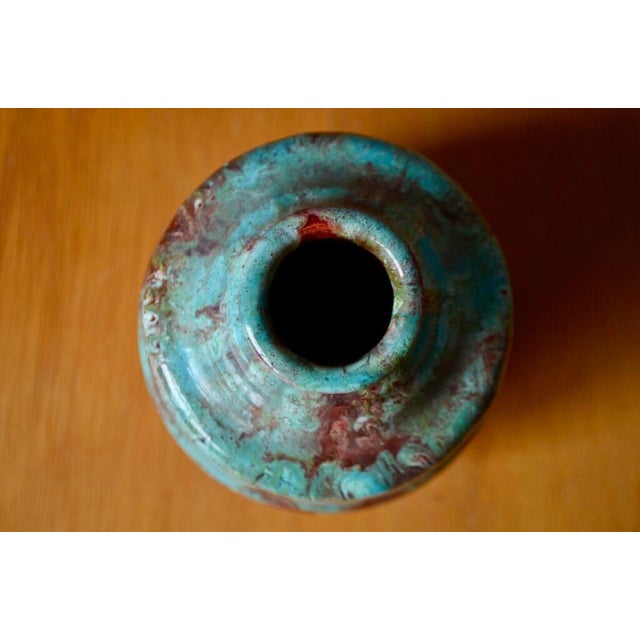 Art Deco Red Vase from Cab Céramique Dart De Bordeaux, 1920s For Sale - Image 11 of 12