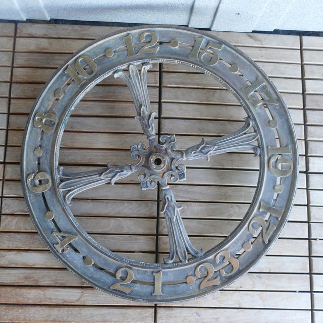 Metal Antique Elevator Floor Indicator 20" Cast Iron Architectural Salvage For Sale - Image 7 of 18