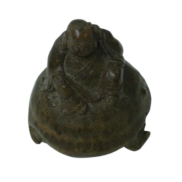 Chinese Bamboo Carved Lohon Figure Display For Sale In San Francisco - Image 6 of 8