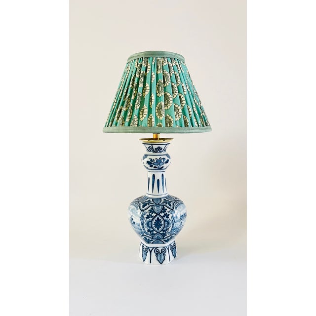 Metal Antique Delft Knob Vase Lamp from Royal Delft For Sale - Image 7 of 7